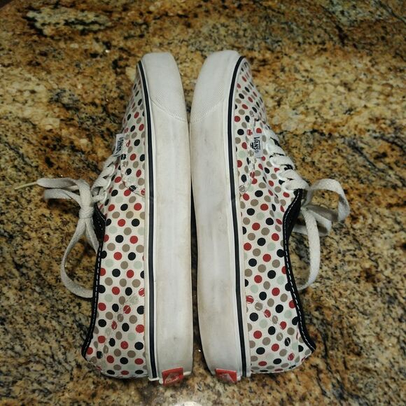 Vtg Vans polka dot Multicolor Canvas Lace Up Men’s Size 7 Woman's 8.5 - Picture 8 of 12